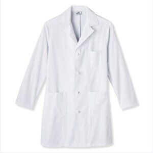 White Swan Meta 800 Lab Wear Knot Button Lab Coat - White